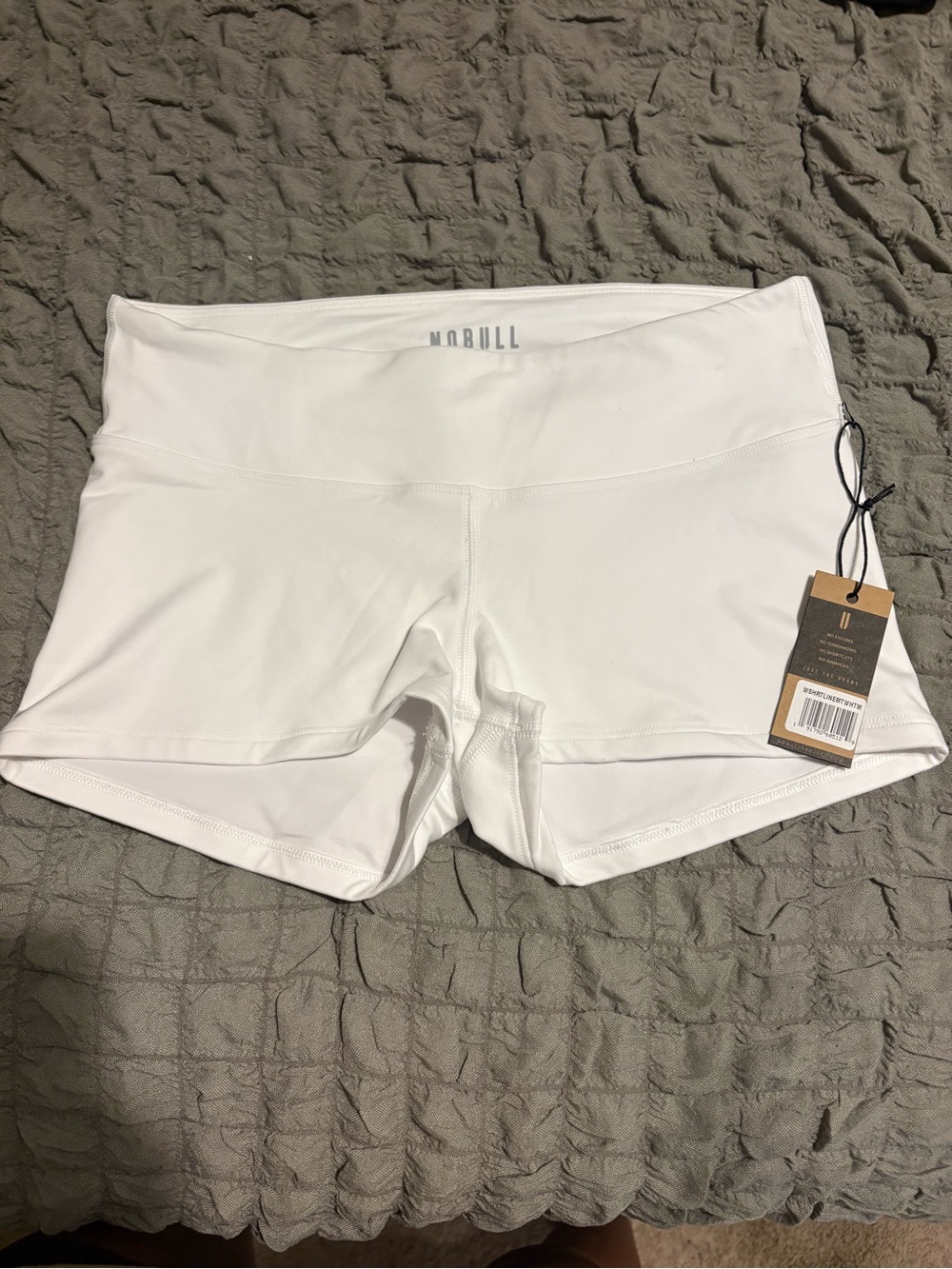 NOBULL Women's White Performance Athletic Shorts